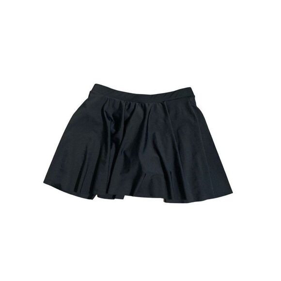 Womens Solid Black Mid Rise Athletic Nylon Mini Skort Small - Picture 1 of 4